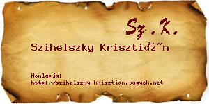 Szihelszky Krisztián névjegykártya