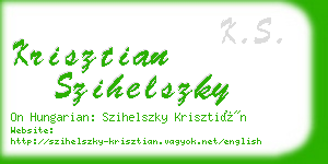 krisztian szihelszky business card